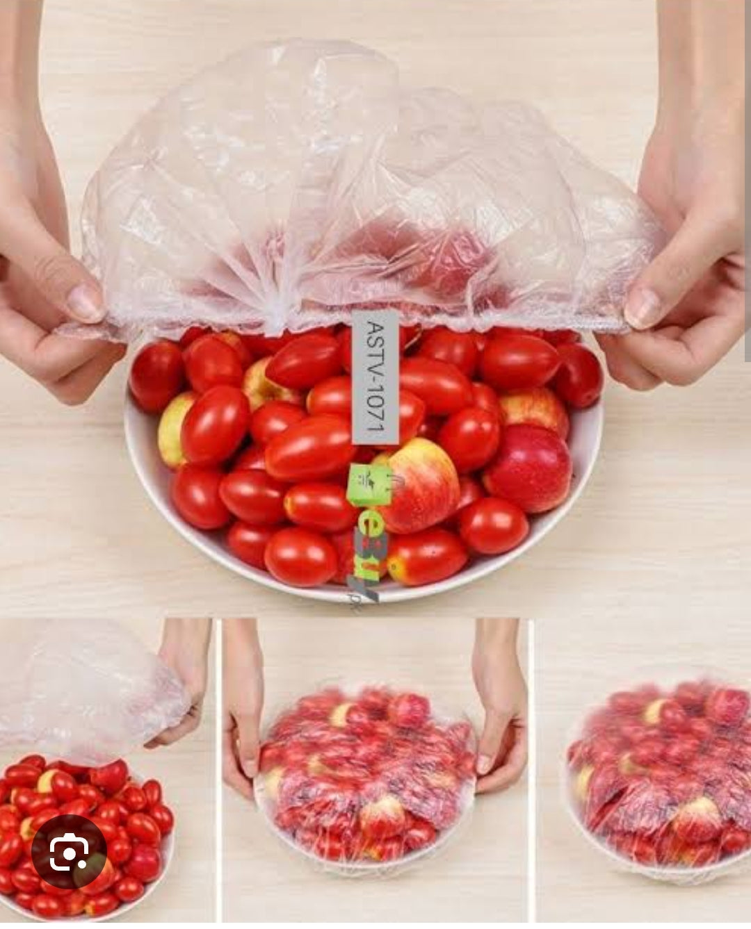 100pcs Disposable Food Storage Cover Reusable Elastic Fresh Food Covers