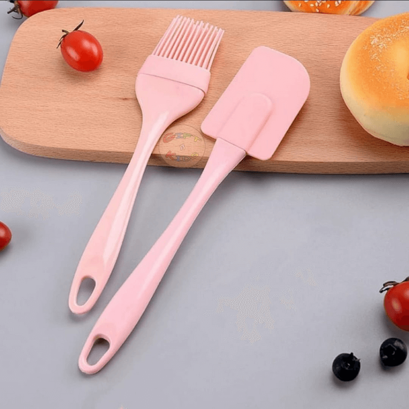 Silicone Spatula & Silicone Oil Brush - 2 pc Set