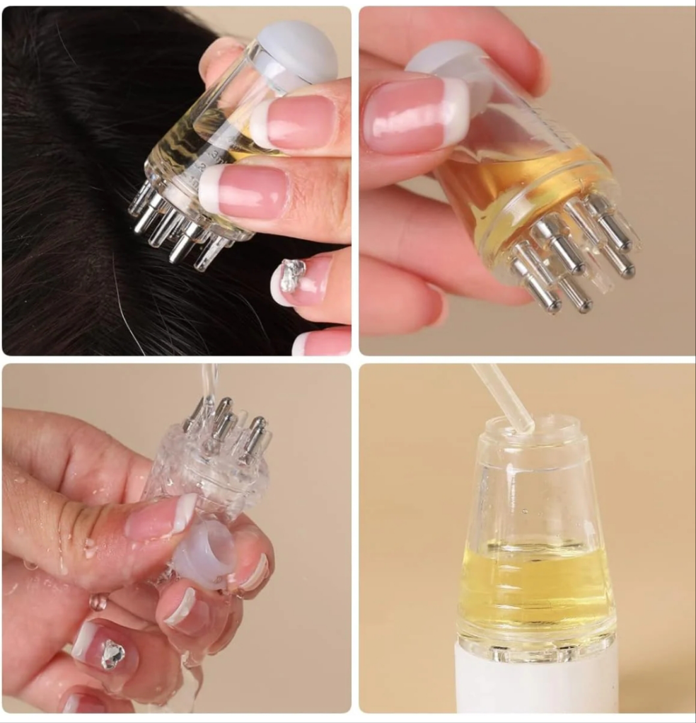 Mini Portable Oil Scalp Applicator Hair Oil Applicator Bottle Scalp Massager