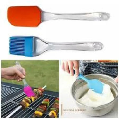 Silicone Spatula & Silicone Oil Brush - 2 pc Set