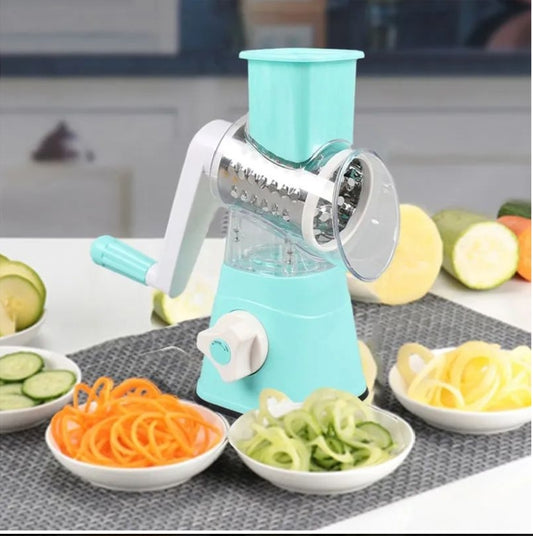 Table Top Drum Multifunctional Roller Vegetable Cutter Hand Crank Home Kitchen Shredder Potato Grater