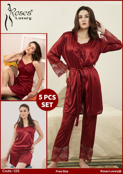 5 pc bridal nightie suits