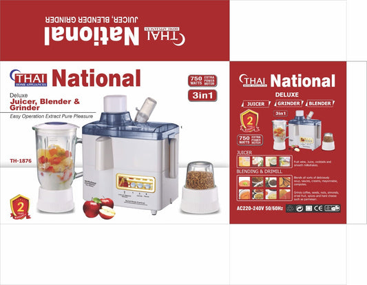 3 in 1 National juicer set with 2 years warranty