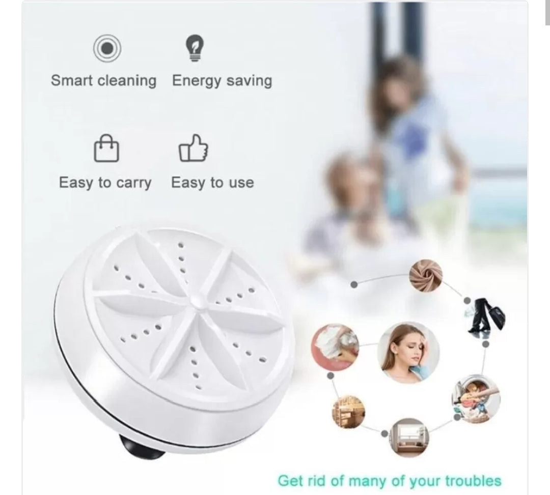 Mini Portable Ultrasonic Turbine Washing Machine Turner USB Powered