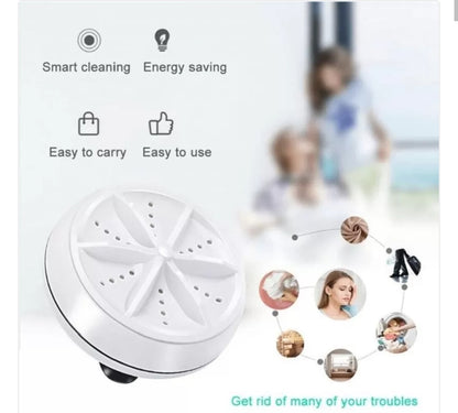 Mini Portable Ultrasonic Turbine Washing Machine Turner USB Powered