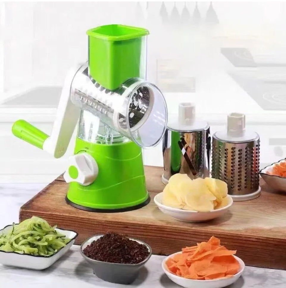 Table Top Drum Multifunctional Roller Vegetable Cutter Hand Crank Home Kitchen Shredder Potato Grater