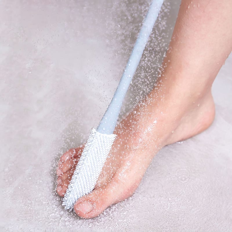 Foot cleaning silicone long handle brush feet cleaner