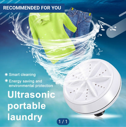 Mini Portable Ultrasonic Turbine Washing Machine Turner USB Powered